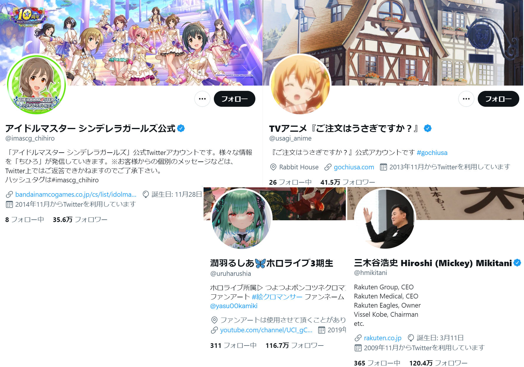 潤羽るしあフォロワー比較